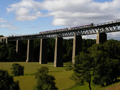 Scotrail Class 158-170 DMU on Tomatin Viaduct